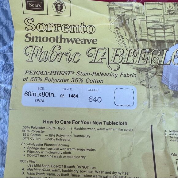 Sears Elegant Lace Tablecloth - Red - Picture 1 of 5